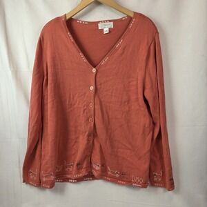 CJ Banks women's Cardigan Cat Meow button 1x